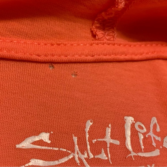 SALT LIFE ladies 100% cotton lightweight Coral color hoodie size Small GUC+ - Picture 10 of 10